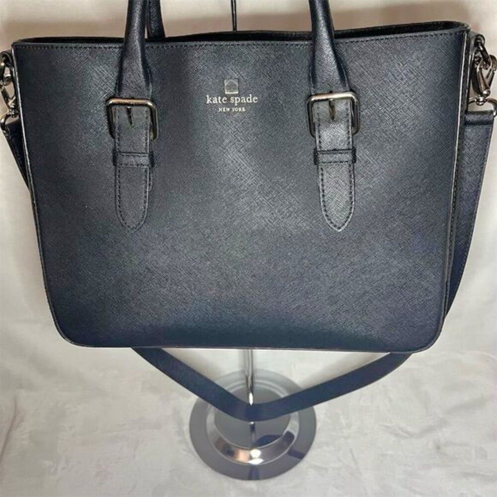 Kate Spade Black Leather Shoulder Bag Women's Casual Handbag